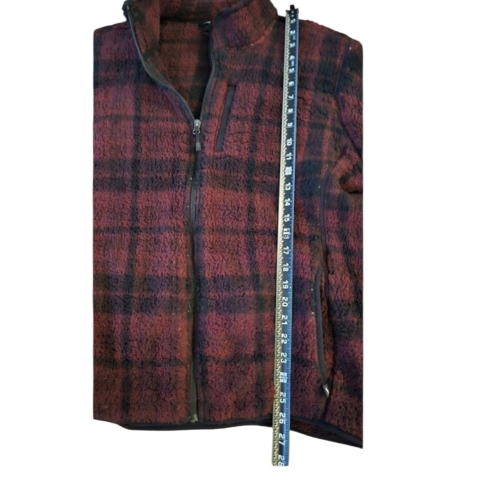 Eddie Bauer Women's Plaid Jacket in Burgundy and Black.XL - Picture 6 of 9